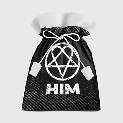 Подарочный мешок HIM с потертостями на темном фоне