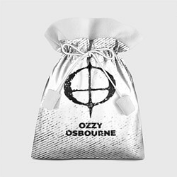 Мешок для подарков Ozzy Osbourne с потертостями на светлом фоне, цвет: 3D-принт