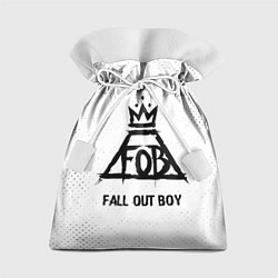 Мешок для подарков Fall Out Boy glitch на светлом фоне, цвет: 3D-принт