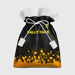 Мешок для подарков Sally Face - gold gradient: символ сверху, цвет: 3D-принт