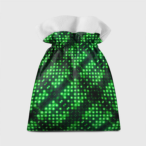 Подарочный мешок Яркие зеленые точки / 3D-принт – фото 2