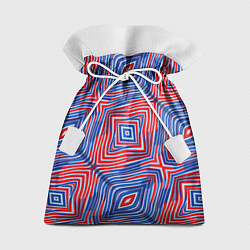 Мешок для подарков Красно-синие абстрактные полосы, цвет: 3D-принт