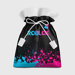 Мешок для подарков Roblox - neon gradient: символ сверху, цвет: 3D-принт