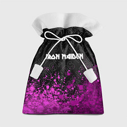 Мешок для подарков Iron Maiden rock legends: символ сверху, цвет: 3D-принт