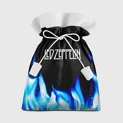 Мешок для подарков Led Zeppelin blue fire, цвет: 3D-принт