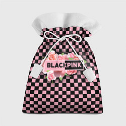 Мешок для подарков Blackpink logo roses, цвет: 3D-принт