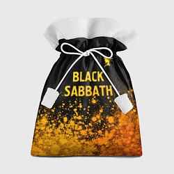 Мешок для подарков Black Sabbath - gold gradient: символ сверху, цвет: 3D-принт