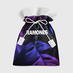 Мешок для подарков Ramones neon monstera, цвет: 3D-принт