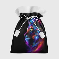 Мешок для подарков Лев в космосе и звезды, цвет: 3D-принт