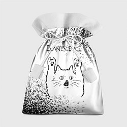Мешок для подарков Evanescence рок кот на светлом фоне, цвет: 3D-принт