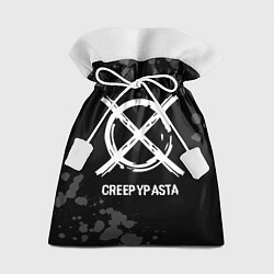 Мешок для подарков CreepyPasta glitch на темном фоне, цвет: 3D-принт