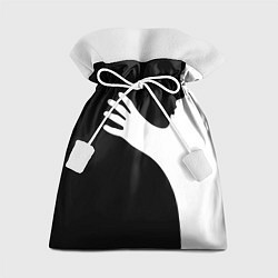 Мешок для подарков Чёрно-белый рисунок, цвет: 3D-принт