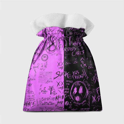 Подарочный мешок Dead inside purple black / 3D-принт – фото 2