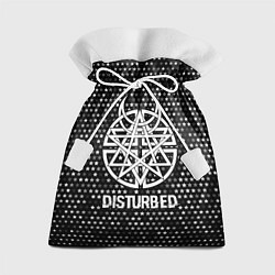 Мешок для подарков Disturbed glitch на темном фоне, цвет: 3D-принт
