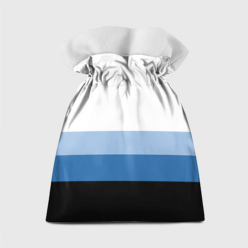 Подарочный мешок Полосы синий / 3D-принт – фото 2