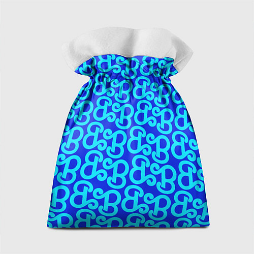 Подарочный мешок Логотип Барби - синий паттерн / 3D-принт – фото 2