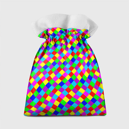Подарочный мешок Разноцветные искривленные маленькие квадраты / 3D-принт – фото 2