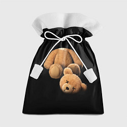 Мешок для подарков Плюшевый медведь с оторванной головой, цвет: 3D-принт