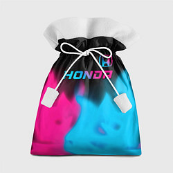 Мешок для подарков Honda - neon gradient: символ сверху, цвет: 3D-принт