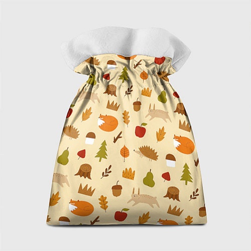 Подарочный мешок Паттерн - осень / 3D-принт – фото 2