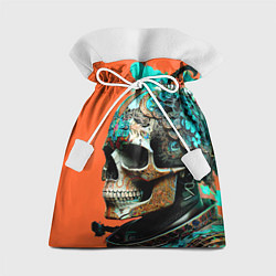 Мешок для подарков Art skull - irezumi - Japan, цвет: 3D-принт