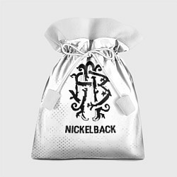 Мешок для подарков Nickelback glitch на светлом фоне, цвет: 3D-принт