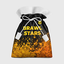 Мешок для подарков Brawl Stars - gold gradient: символ сверху, цвет: 3D-принт