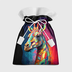 Мешок для подарков Психоделический жираф, цвет: 3D-принт