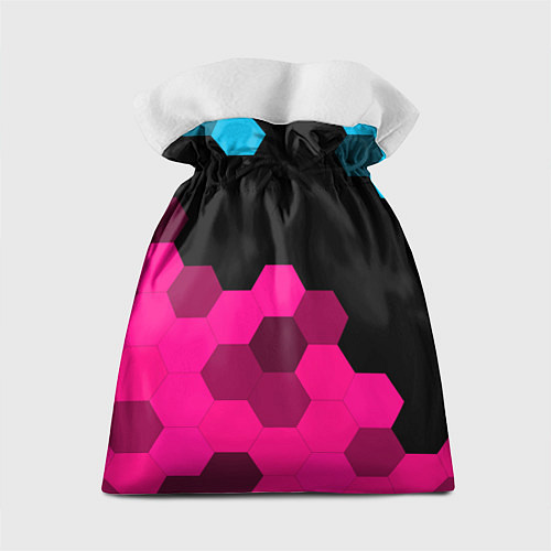 Подарочный мешок Tomb Raider - neon gradient: символ сверху / 3D-принт – фото 2