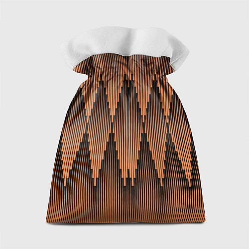 Подарочный мешок Ромбы в полосатом закате / 3D-принт – фото 2