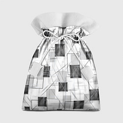 Мешок для подарков Квадраты и штрихи, цвет: 3D-принт