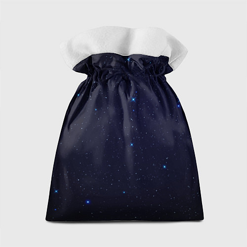 Подарочный мешок Тёмный космос и синие звёзды / 3D-принт – фото 2