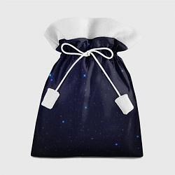 Мешок для подарков Тёмный космос и синие звёзды, цвет: 3D-принт