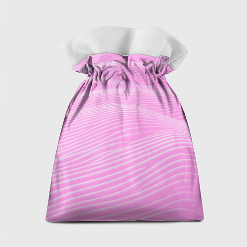 Подарочный мешок Волны светло-розовый / 3D-принт – фото 2