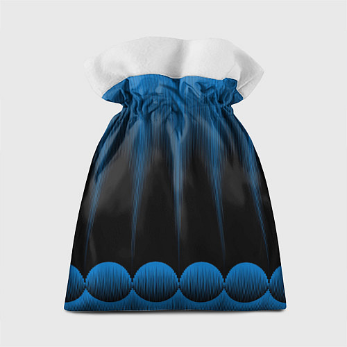 Подарочный мешок Сине-черный градиент в полоску / 3D-принт – фото 2