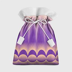 Мешок для подарков Фиолетовый градиент в полоску, цвет: 3D-принт