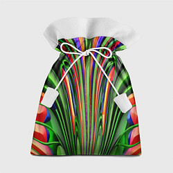 Мешок для подарков Зеленые прожилки, цвет: 3D-принт