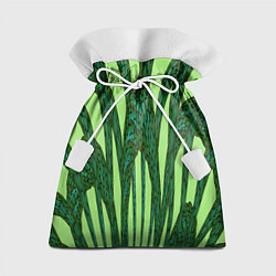 Мешок для подарков Зеленый растительный мотив, цвет: 3D-принт