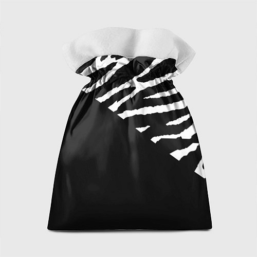 Подарочный мешок Полосы зебры с черным / 3D-принт – фото 2