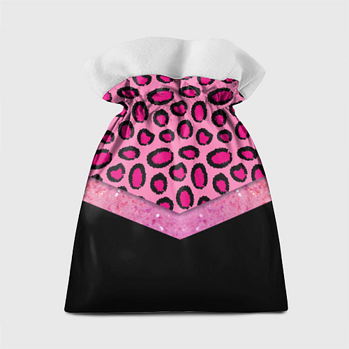 Подарочный мешок Розовый леопард и блестки принт / 3D-принт – фото 2
