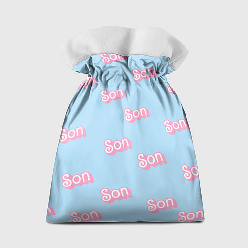 Подарочный мешок Сын - в стиле Барби: паттерн голубой / 3D-принт – фото 2