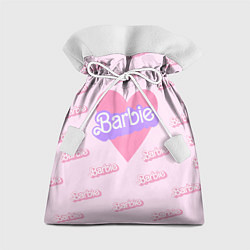 Мешок для подарков Барби и розовое сердце: паттерн, цвет: 3D-принт
