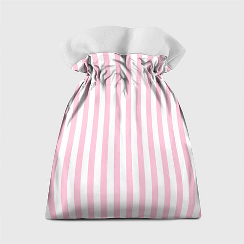 Подарочный мешок Barbie - золотая надпись и бело-розовые полосы / 3D-принт – фото 2