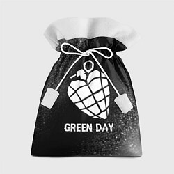 Мешок для подарков Green Day glitch на темном фоне, цвет: 3D-принт