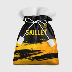Мешок для подарков Skillet - gold gradient: символ сверху, цвет: 3D-принт