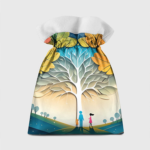 Подарочный мешок Семейное дерево - нейросеть / 3D-принт – фото 2