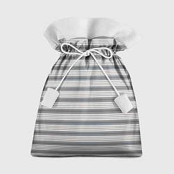 Мешок для подарков Полосатый белые на сером, цвет: 3D-принт