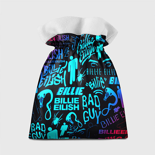 Подарочный мешок Billie Eilish neon pattern / 3D-принт – фото 2