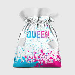 Подарочный мешок Queen neon gradient style: символ сверху