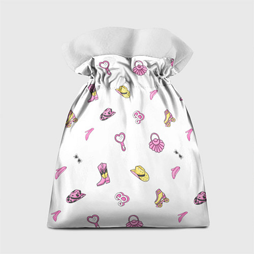 Подарочный мешок Дарья - в стиле барби: аксессуары паттерн / 3D-принт – фото 2